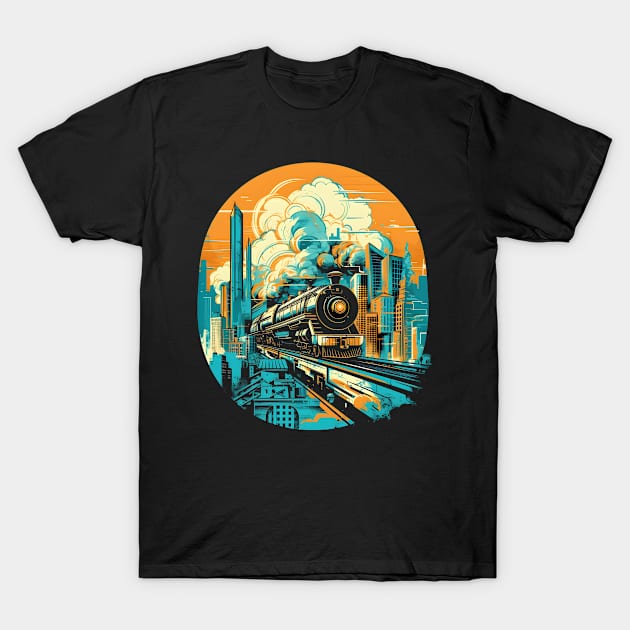I love trains, I like trains in the city T-Shirt by Shirts and Wall art